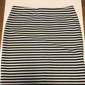 Striped black and white skirt